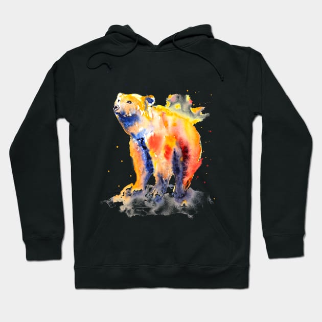 Bear in Sunset Hoodie by beaugeste2280@yahoo.com